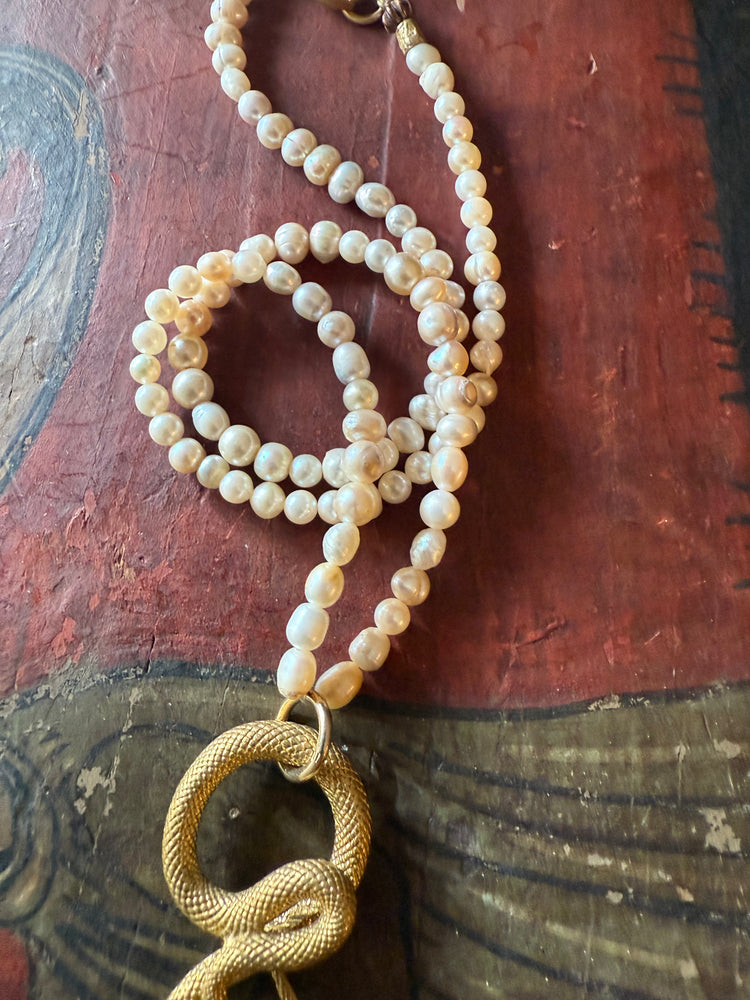 Collana Perle e Serpente
