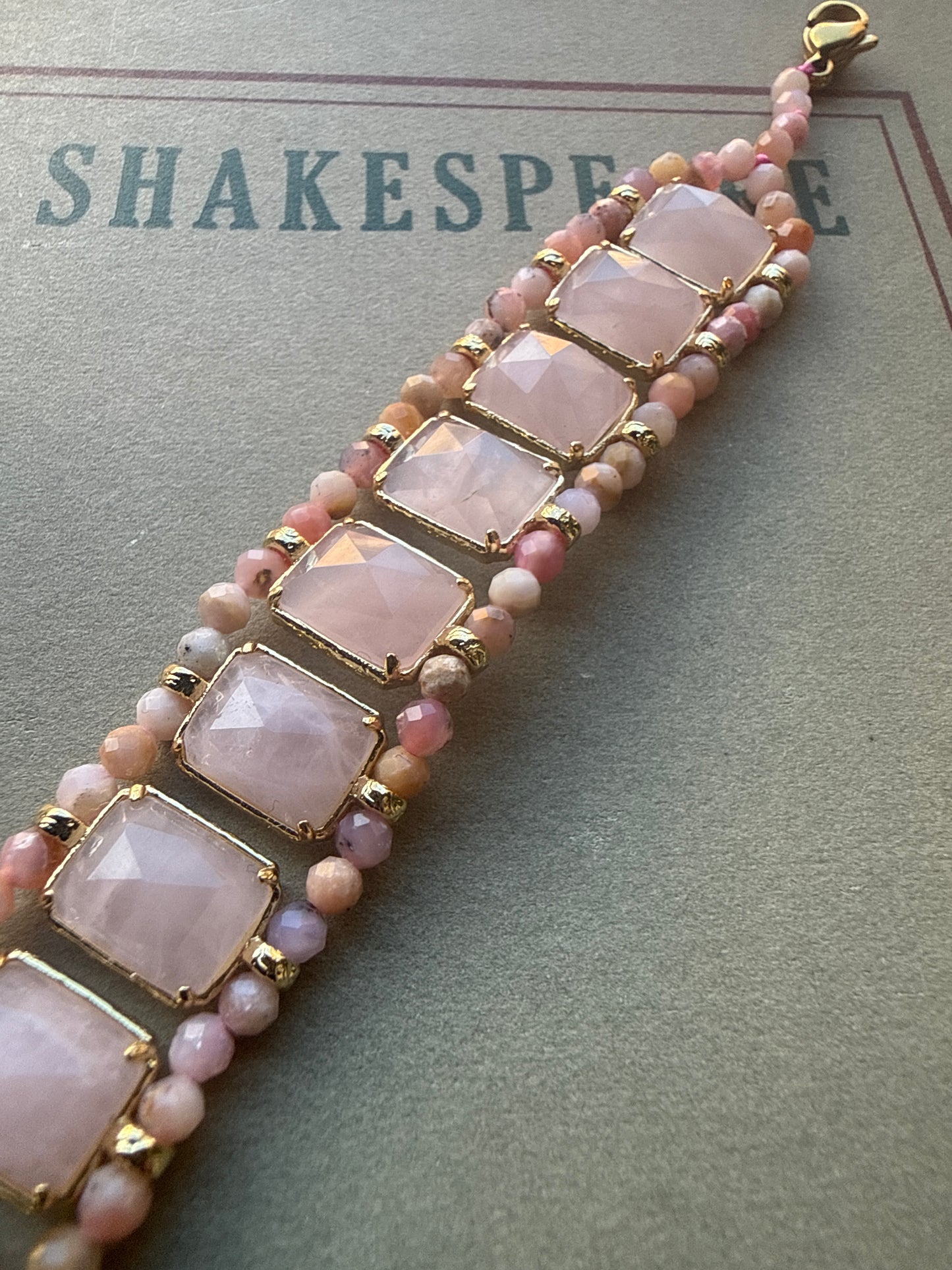 Bracciale in Quarzo Rosa