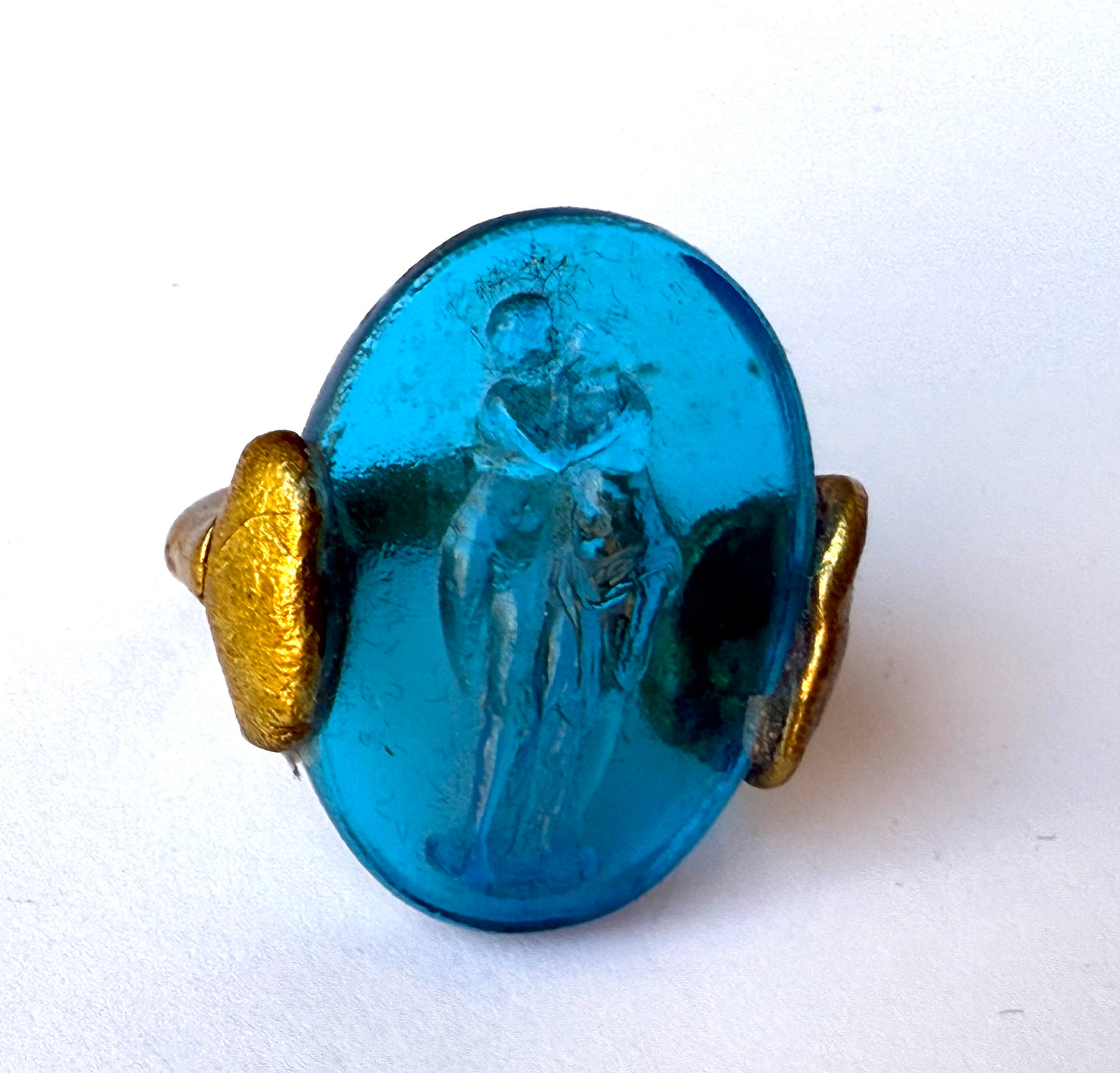 Anello in Pasta Vitrea Azzurro