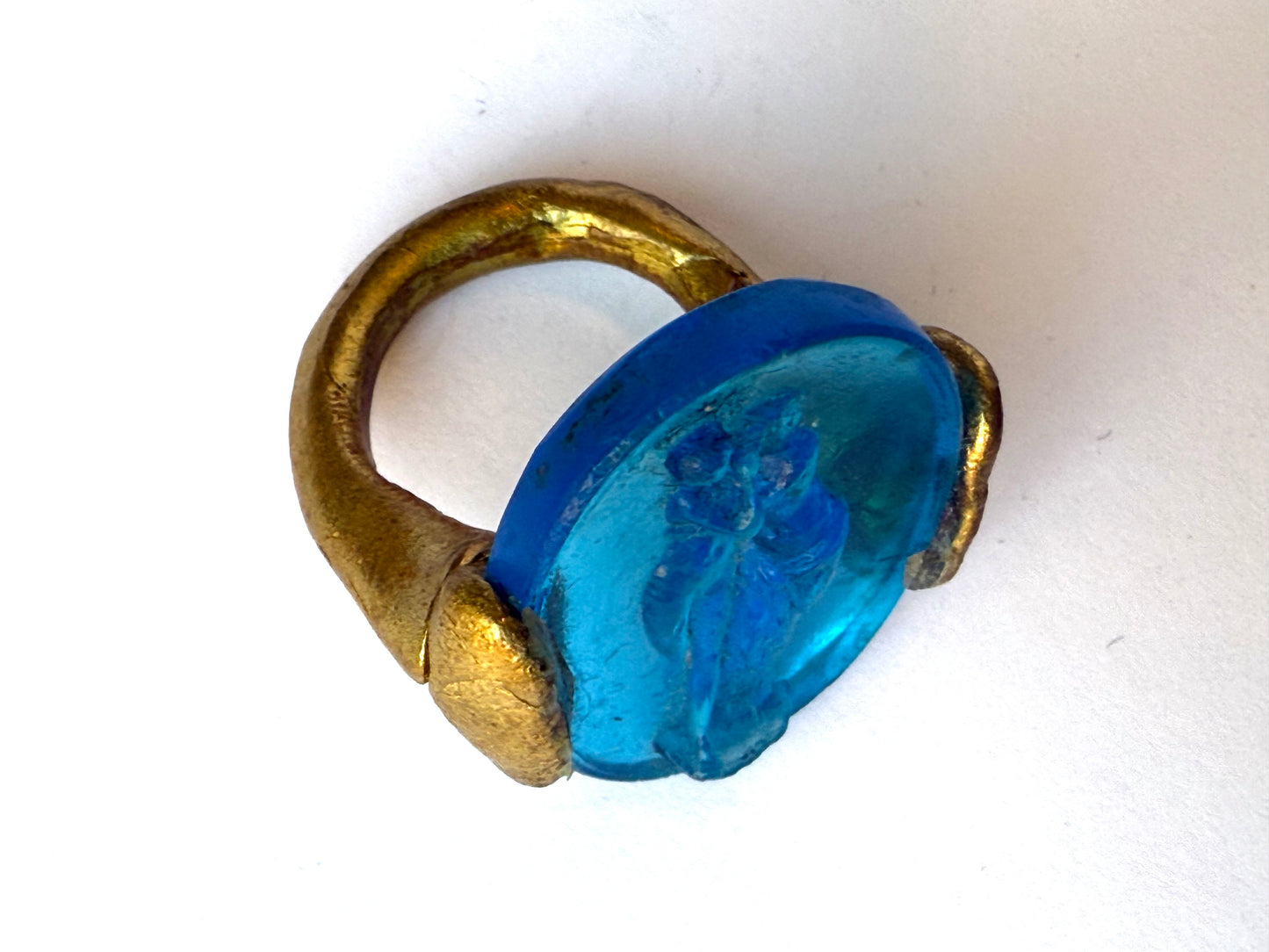 Anello in Pasta Vitrea Azzurro