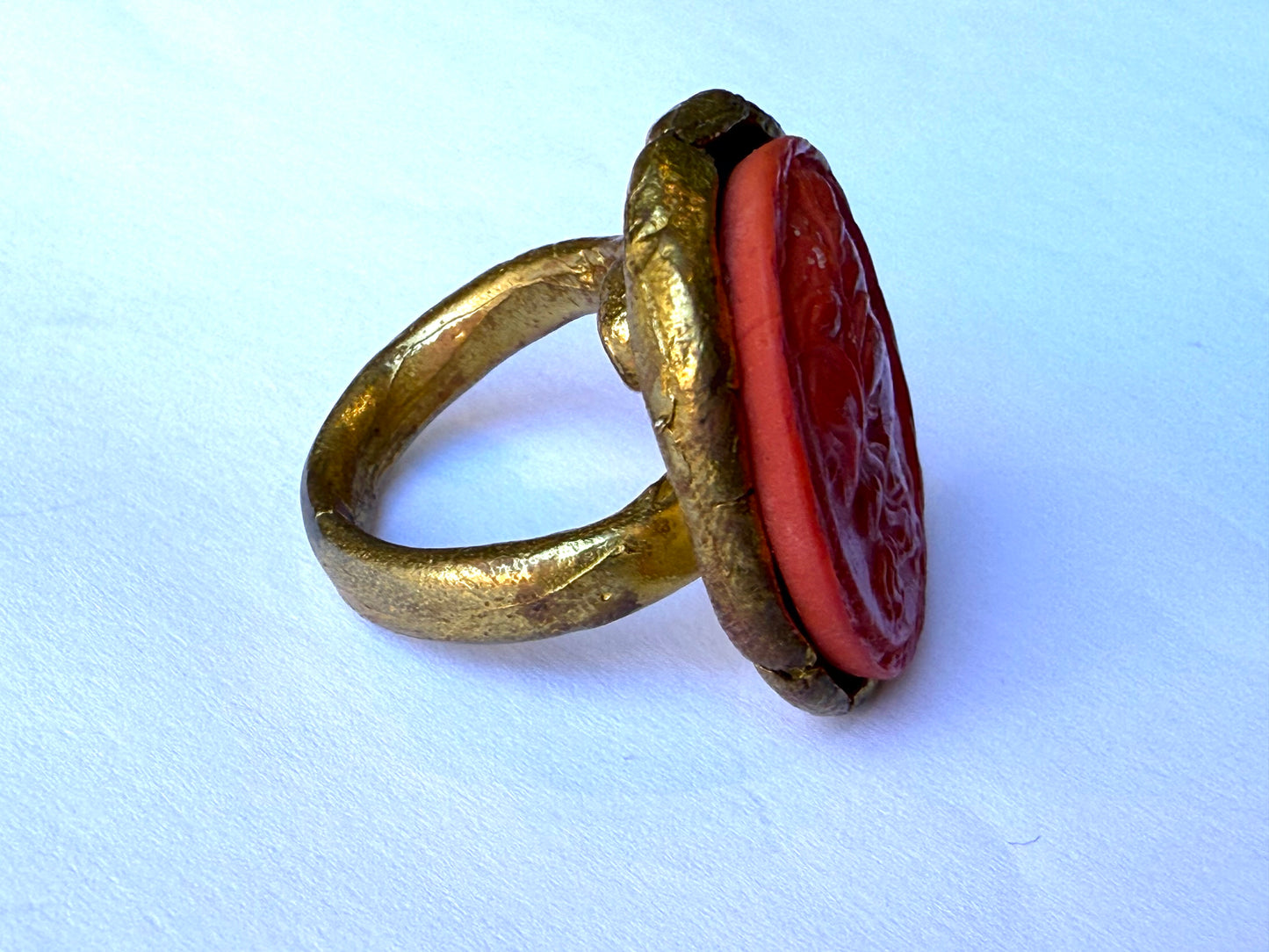 Anello in Pasta Vitrea Corallo