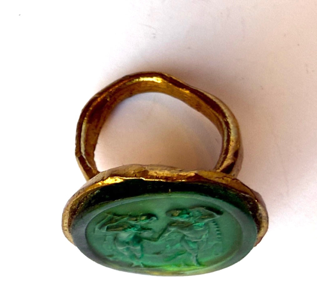 Anello in Pasta Vitrea Verde