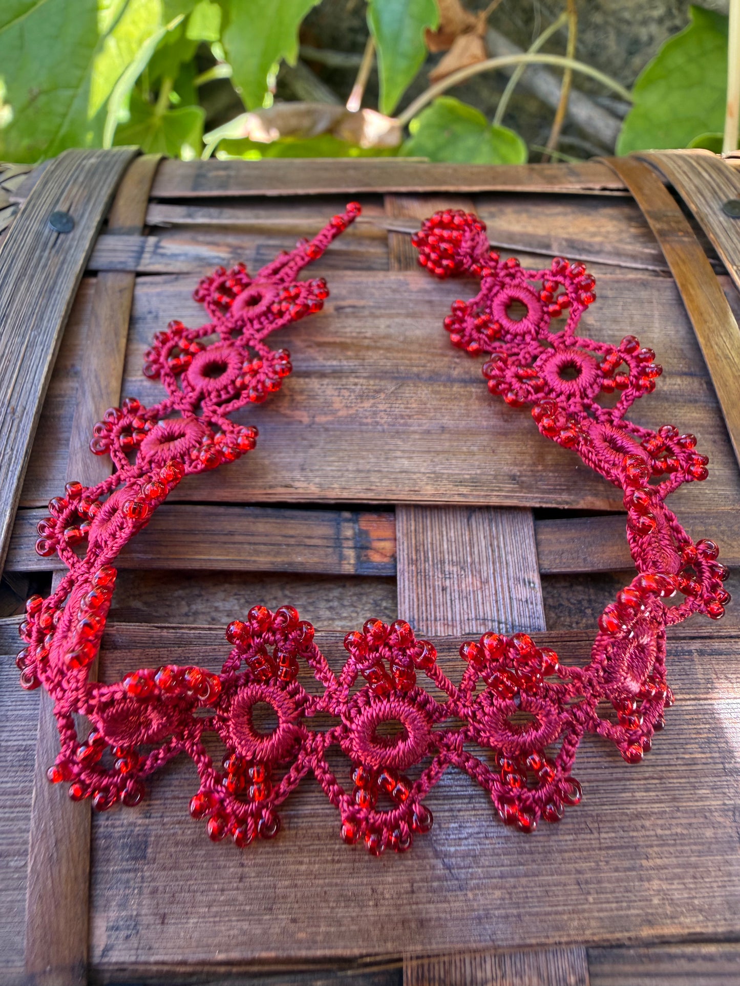 Crochet Bracelets 01 red