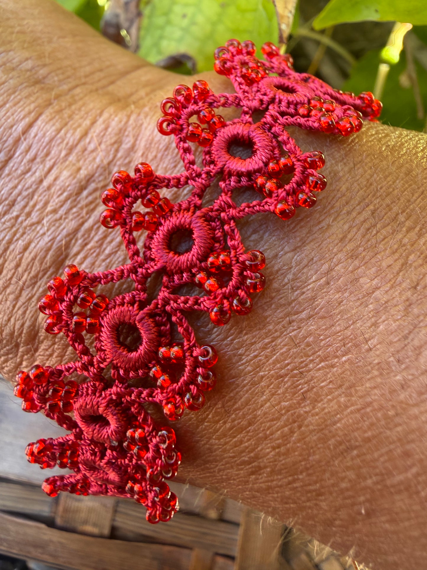 Crochet Bracelets 01 red
