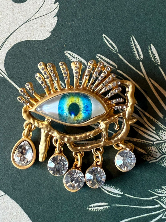 Spilla Occhio e strass
