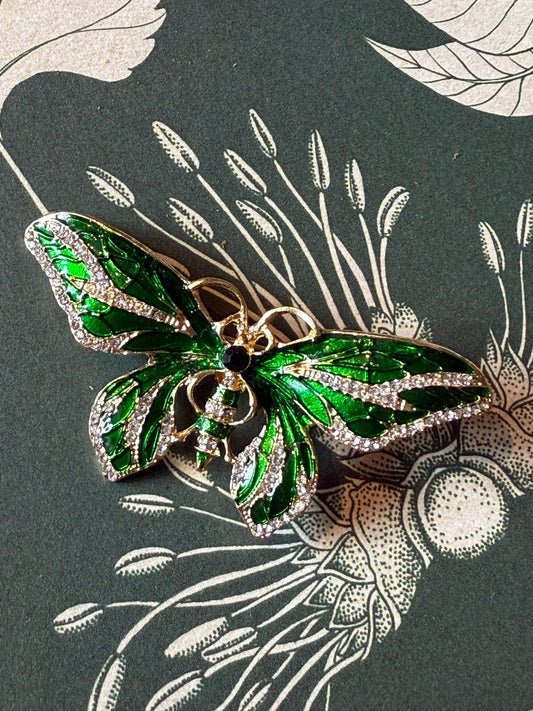 Spilla Farfalla Verde