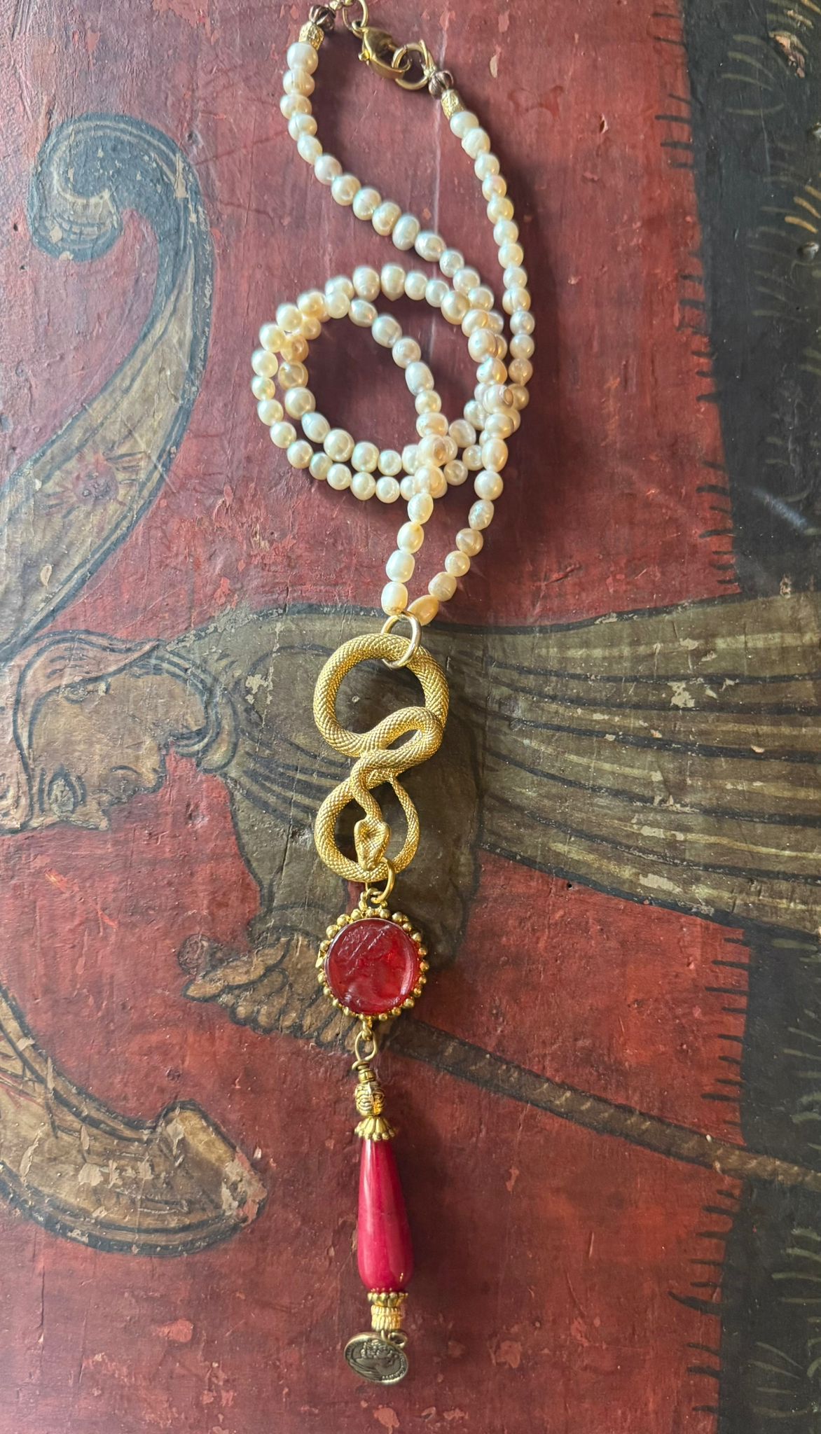 Collana Perle e Serpente