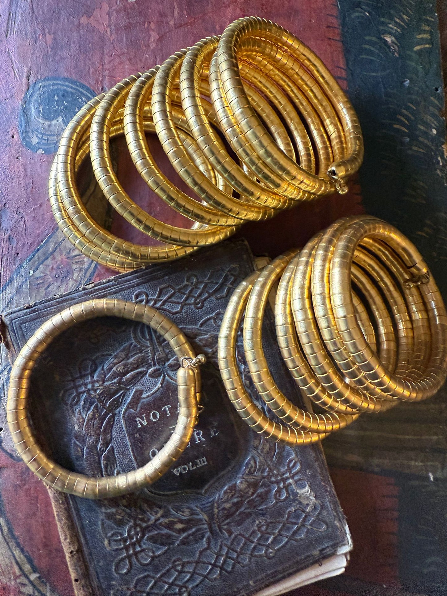 Bracciale grande ottone a molla