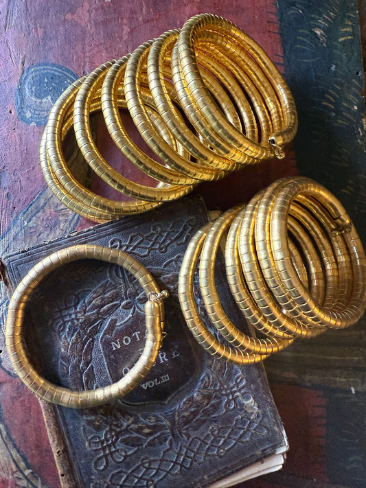 Bracciale grande ottone a molla