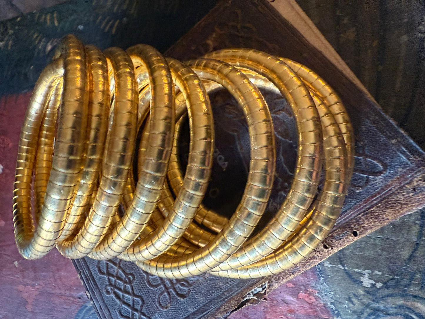 Bracciale grande ottone a molla