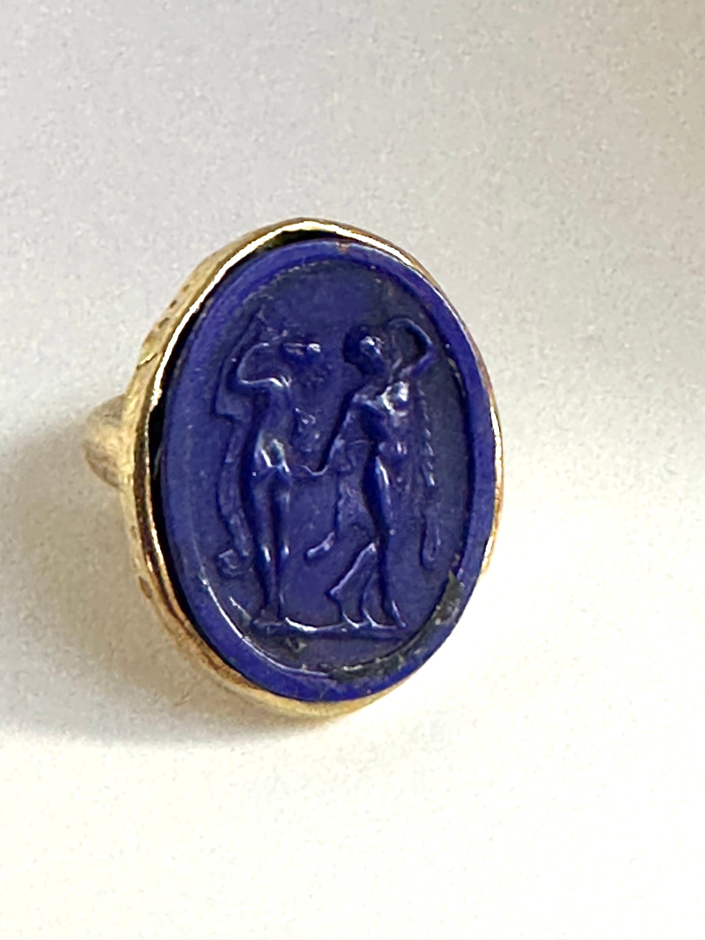 Anello in Pasta Vitrea in Lapis Lazuli