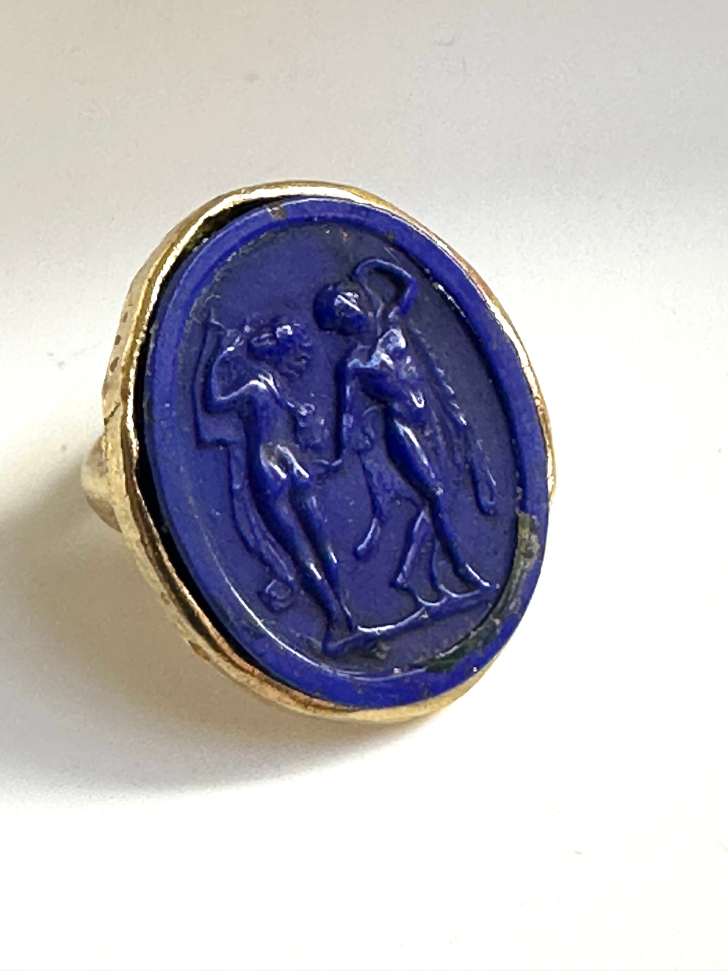 Anello in Pasta Vitrea in Lapis Lazuli